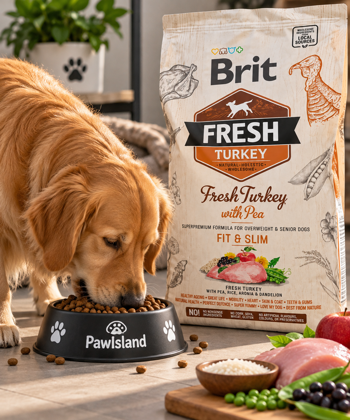 Brit Fresh Turkey with Pea Fit & Slim 12kg – Ξηρά Τροφή Σκύλου με Φρέσκια Γαλοπούλα