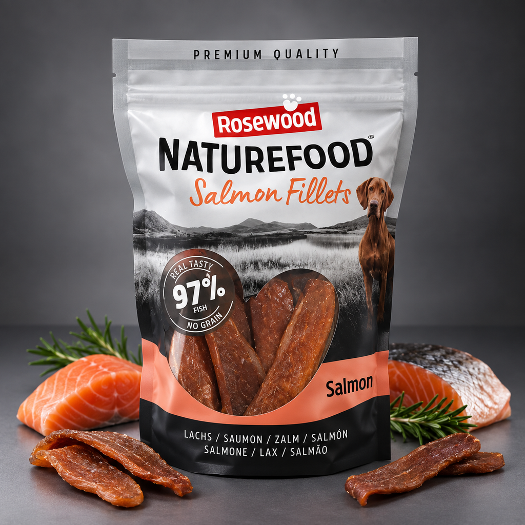 Rosewood Naturefood Salmon Fillets 97% Σολομός – Λιχουδιές Σκύλου 1kg
