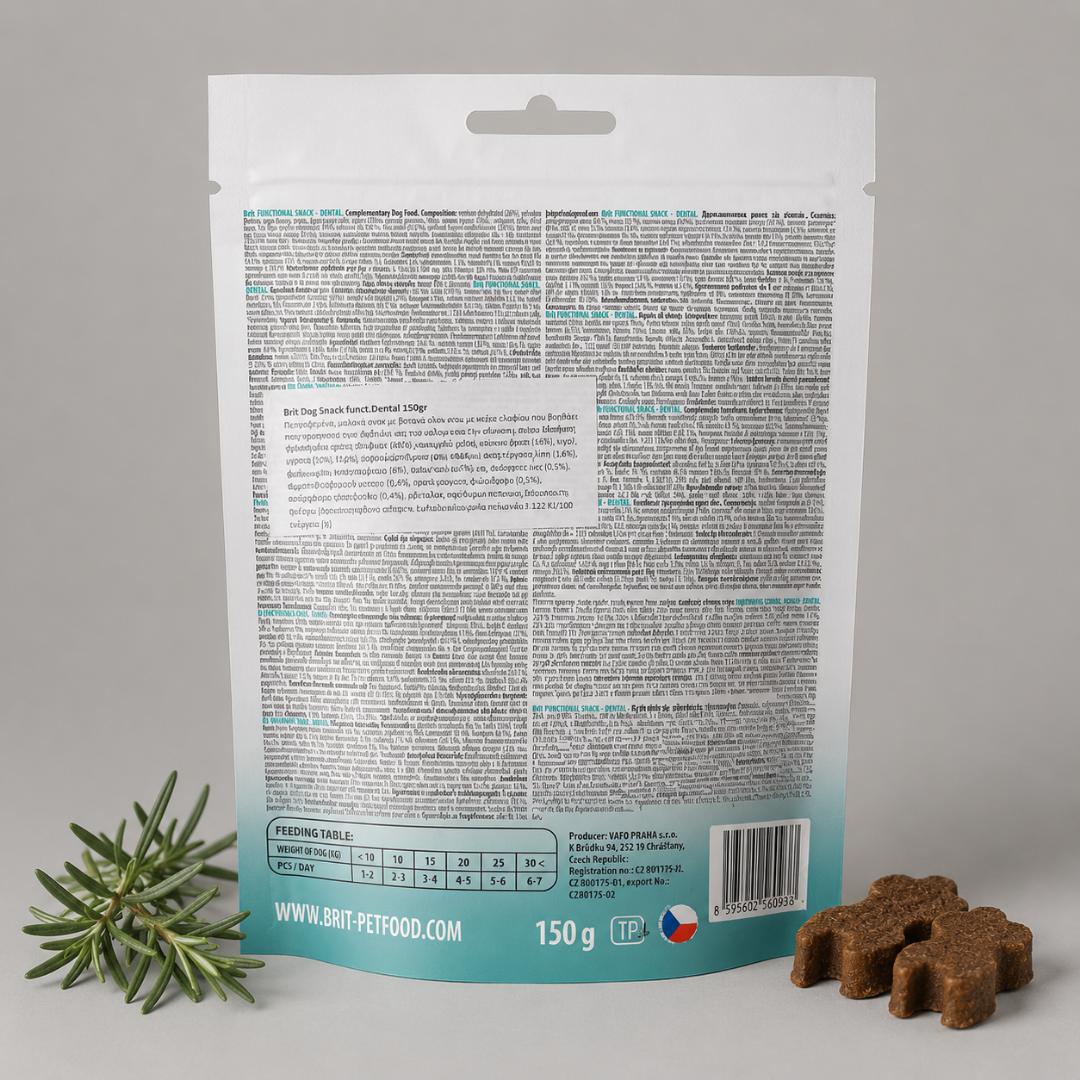 Brit Functional Snack Dental Venison & Rosemary – Λιχουδιές Σκύλου για Δόντια & Ούλα 150g