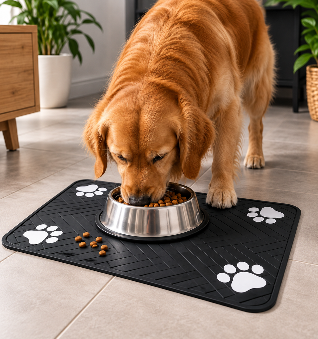 PawIsland Pet Mat – Αντιολισθητικό Πατάκι Σκύλου & Γάτας Μαύρο