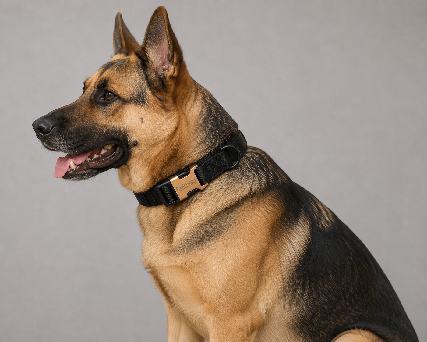 PawIsland Tactical – Τακτικό Περιλαίμιο Σκύλου Large 44,3–52cm Μαύρο 🐾