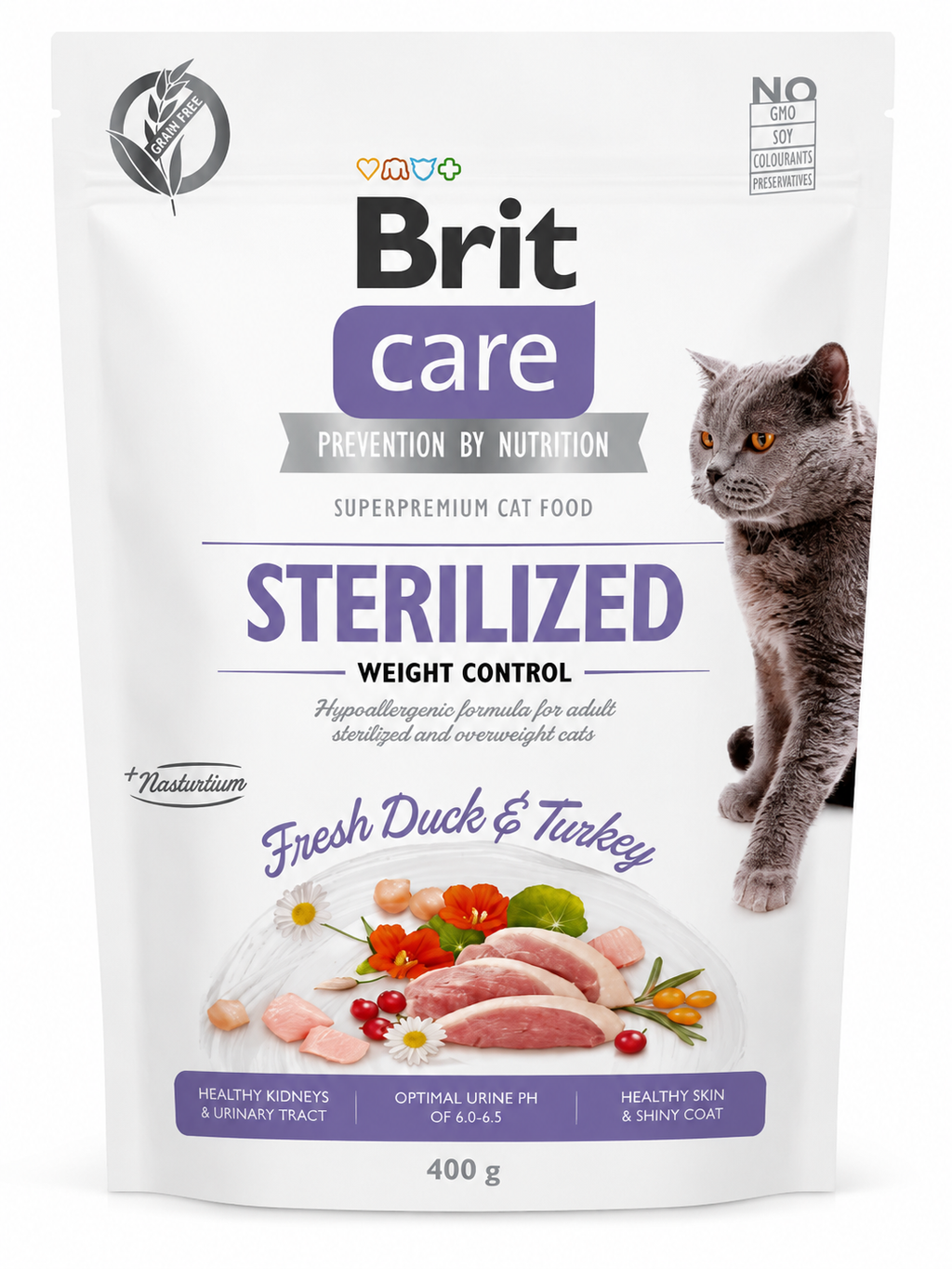 Brit Care Cat Grain-Free Sterilized Weight Control Fresh Duck & Turkey 2kg 🐱