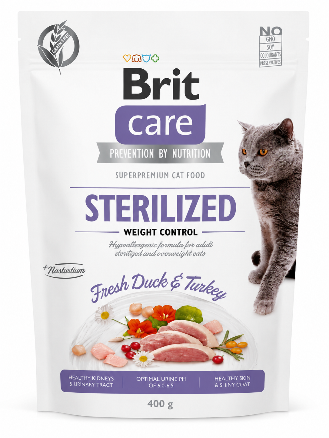 Brit Care Cat Grain-Free Sterilized Weight Control Fresh Duck & Turkey 2kg 🐱