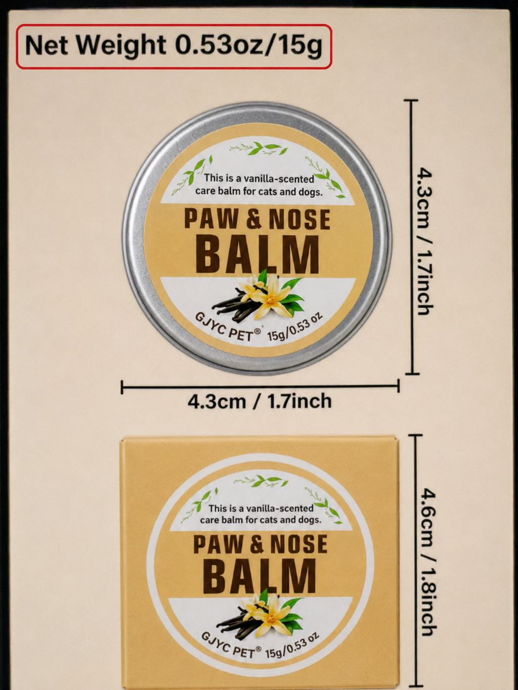 PawIsland Paw & Nose Balm – Ενυδατικό Balm για Πατούσες & Μύτη 15g 🐾
