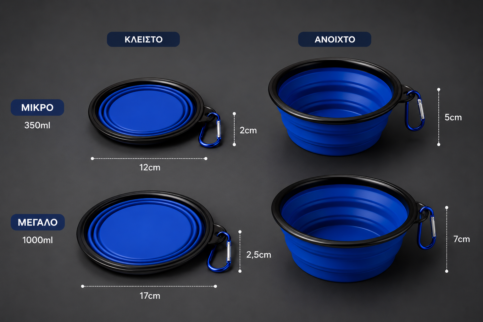 🐾 PawIsland Travel Bowl Set