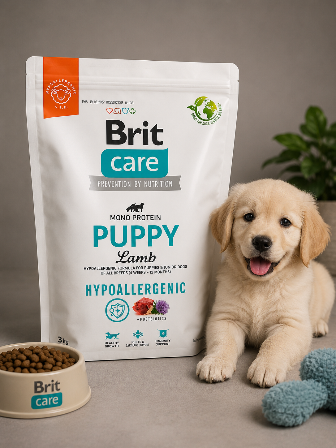Brit Care Puppy Lamb Hypoallergenic 3kg – Ξηρά Τροφή για Κουτάβια