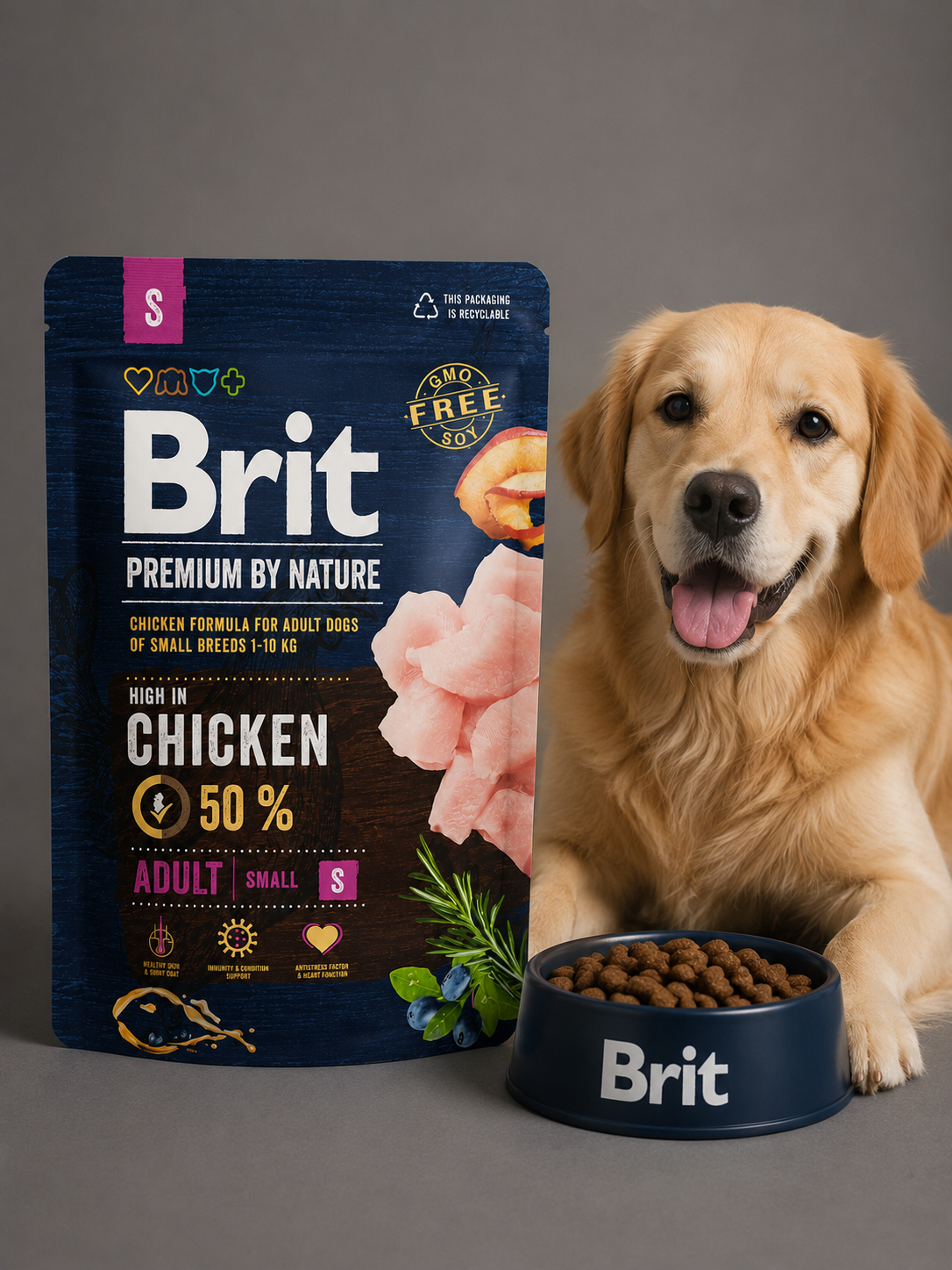 Brit Premium By Nature Adult Small Chicken 3kg – Ξηρά Τροφή για Μικρόσωμους Σκύλους