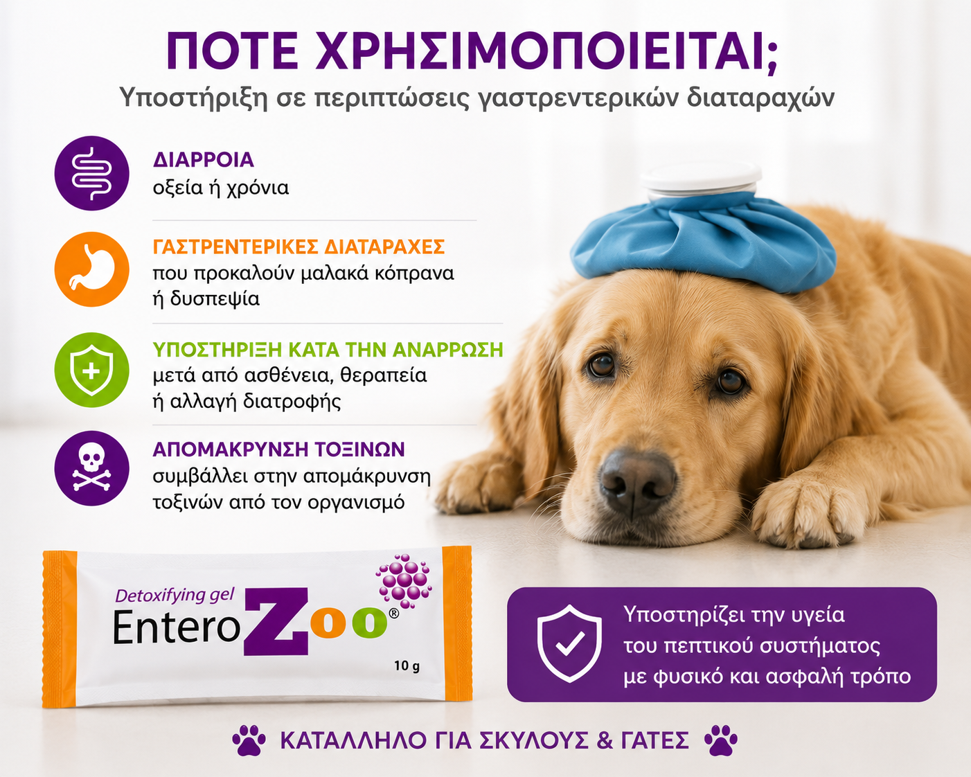 EnteroZoo Gel 10g για Σκύλους & Γάτες 🐾