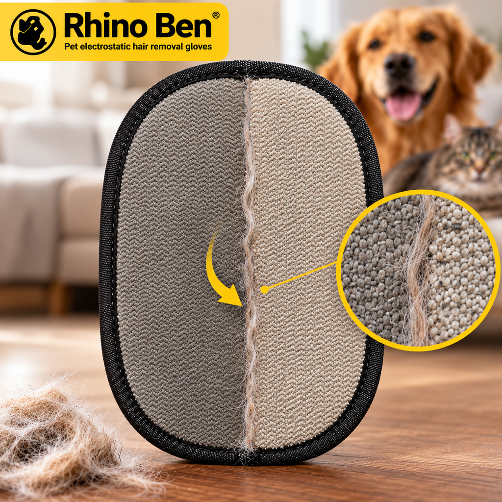 Rhino Ben – Μαγικό Γάντι Αφαίρεσης Τριχών Κατοικιδίων | Για Καναπέδες, Ρούχα & Υφάσματα